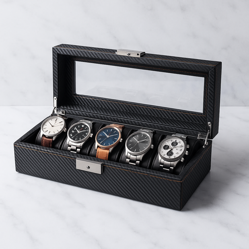 Boîte à Montre – Obsidienne | 5 montres
