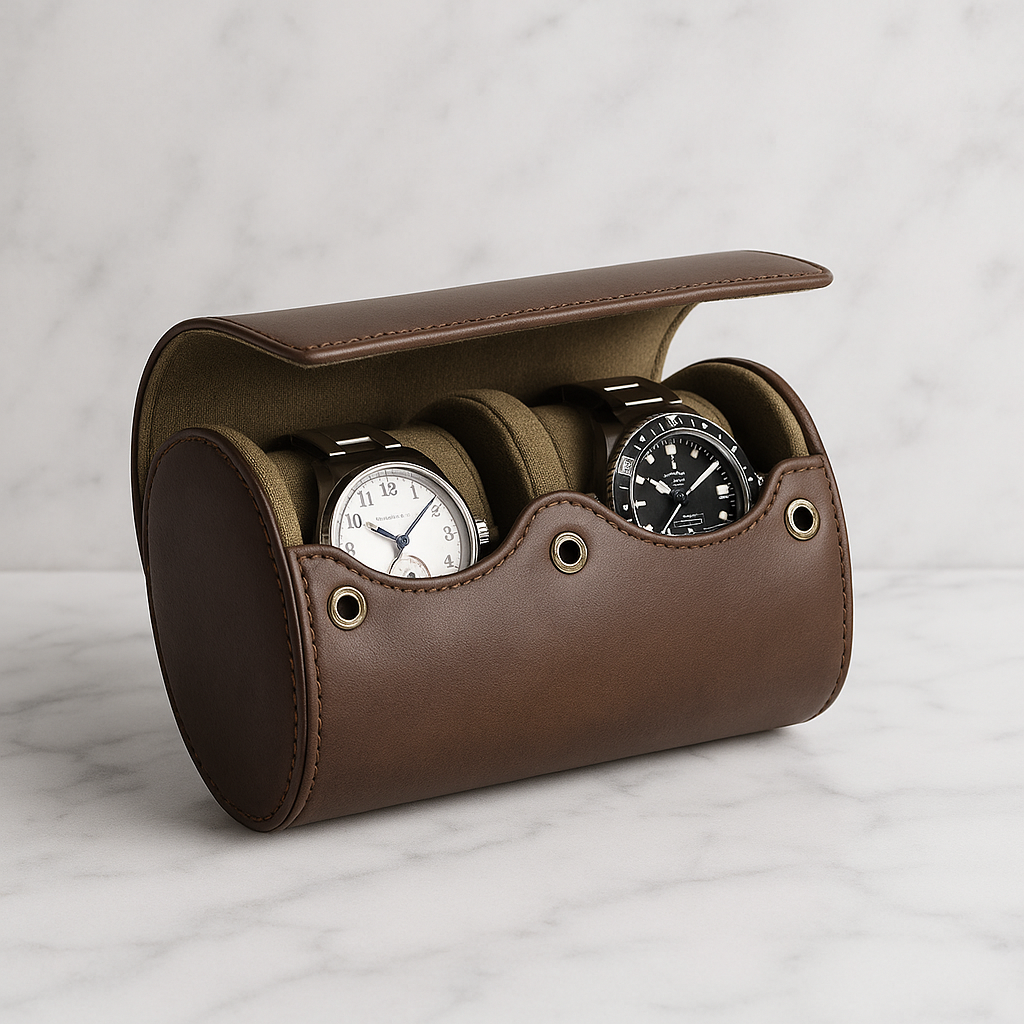 Étui de Voyage – Cuir Tradition | 2 montres