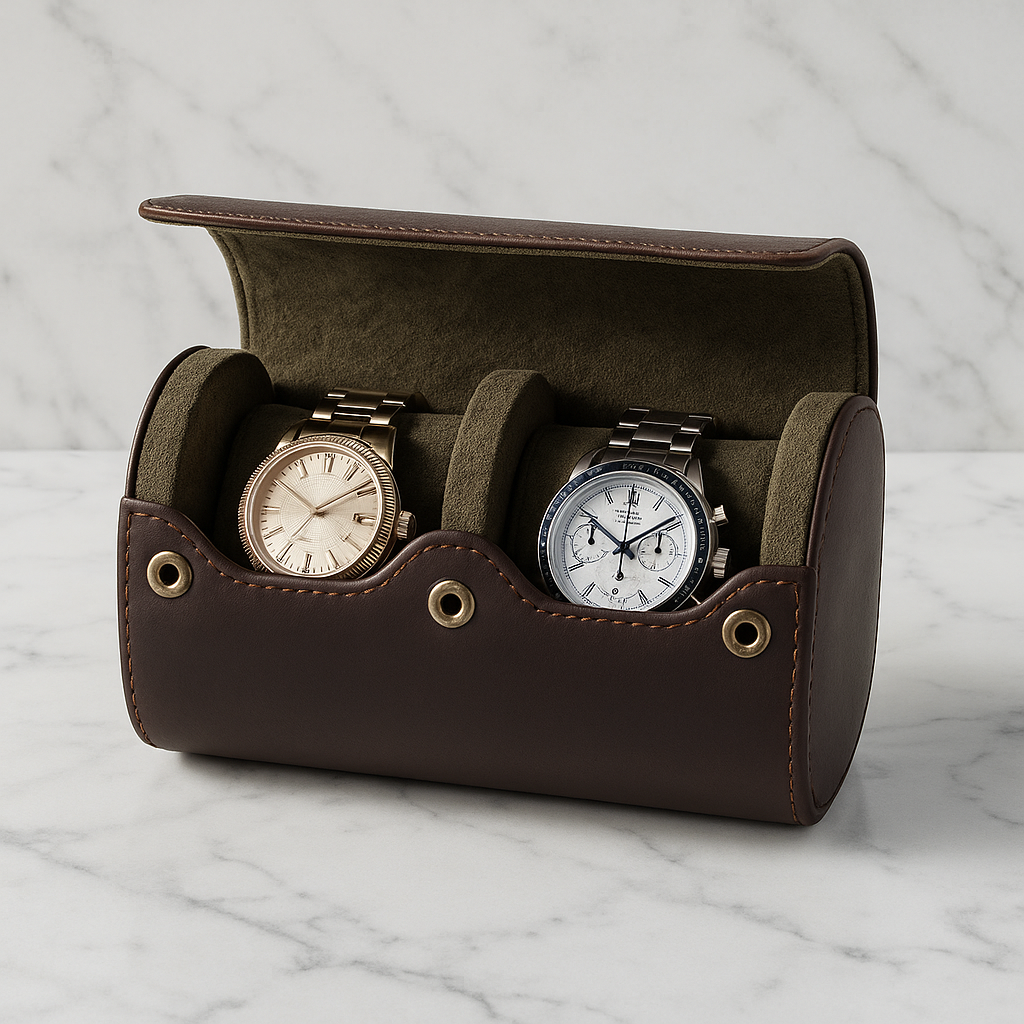 Étui de Voyage – Cuir Tradition | 2 montres
