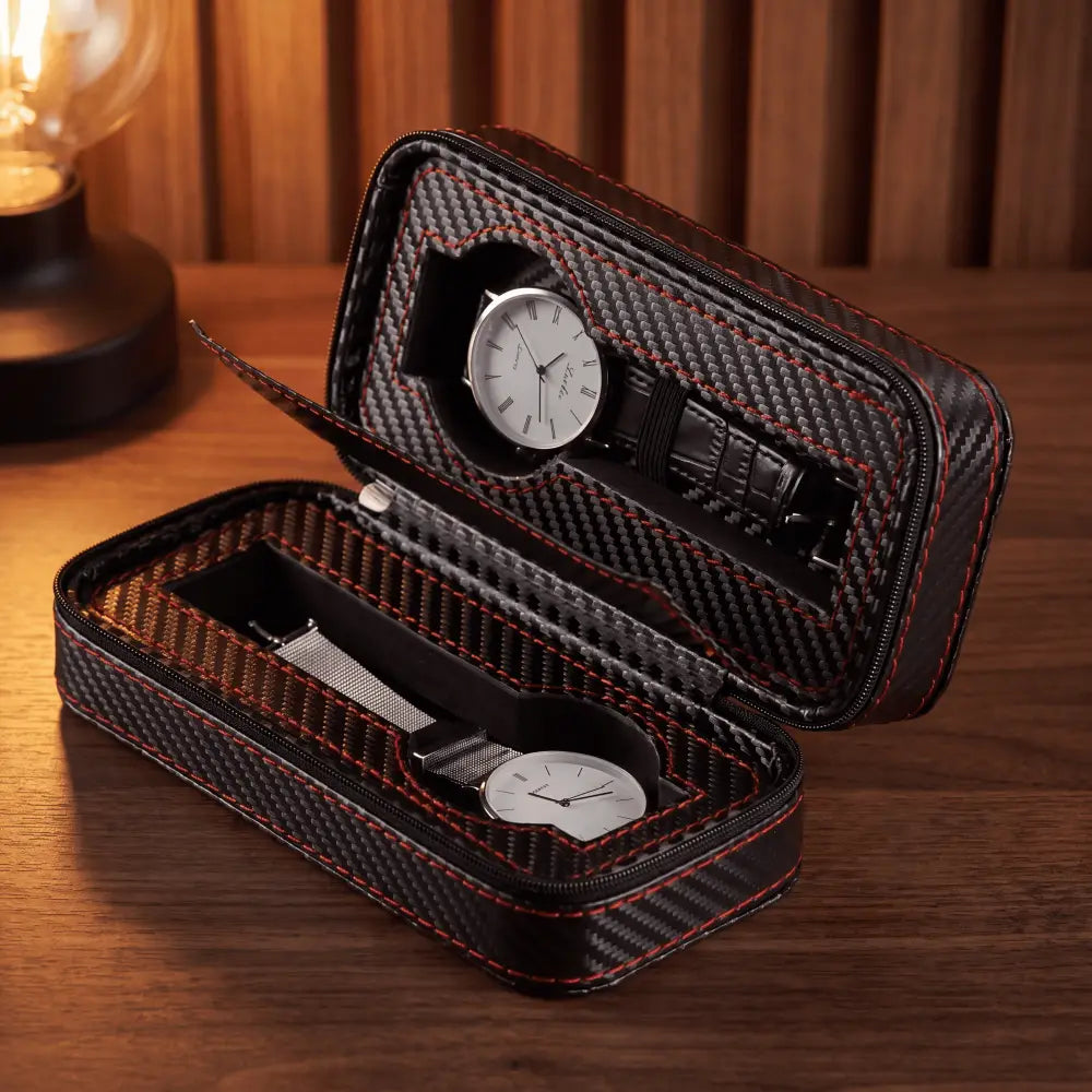 Étui de Voyage – Obsidienne | 2 montres