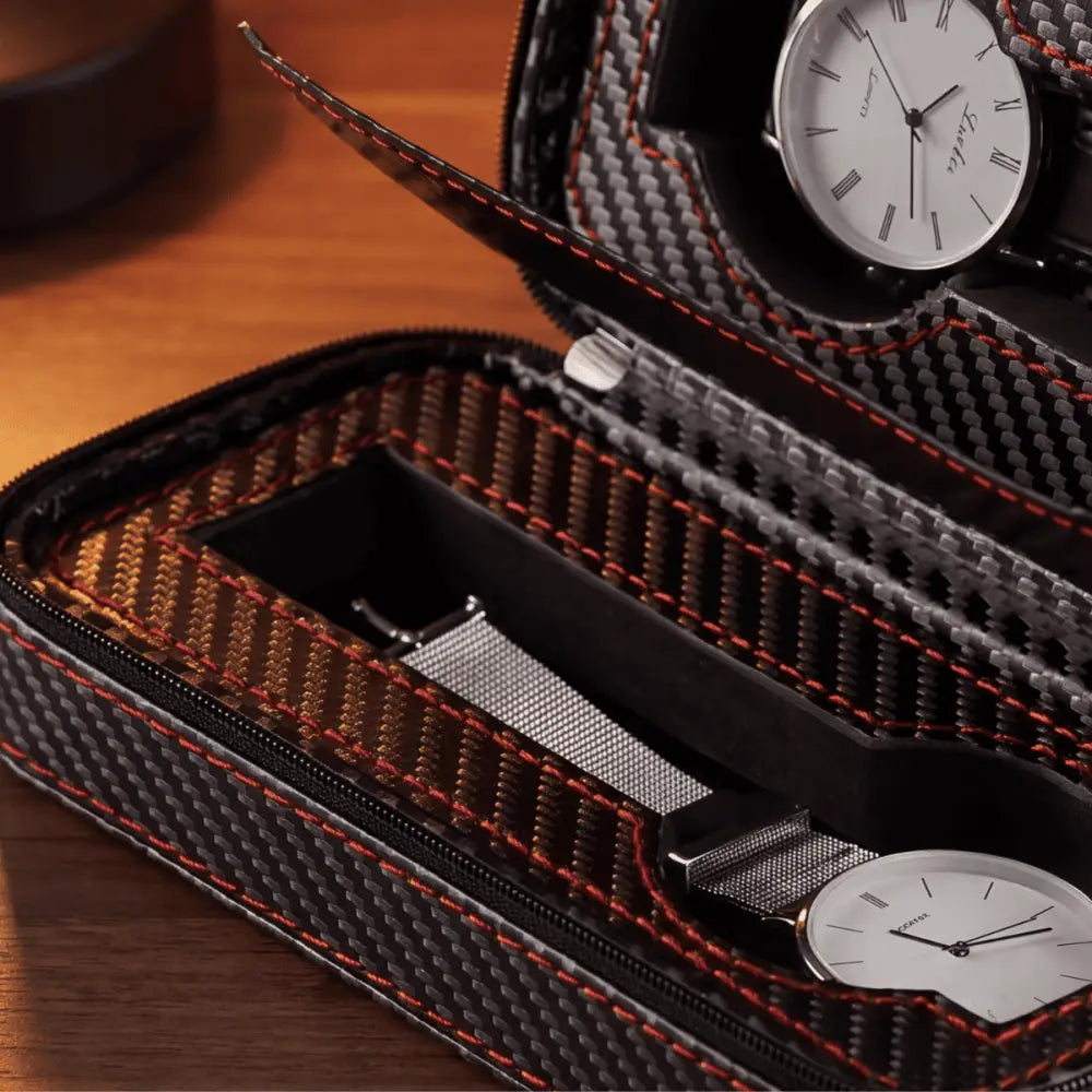 Étui de Voyage – Obsidienne | 2 montres